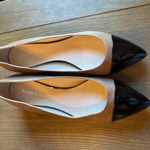 Franco Sarto Tan and Black Loafers